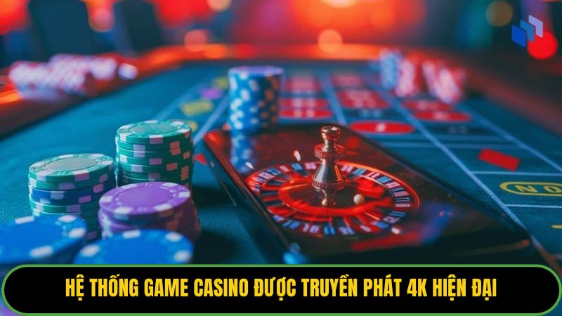Hệ thống game casino được truyền phát 4K hiện đại