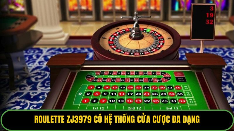 Roulette ZJ3979 có hệ thống cửa cược đa dạng